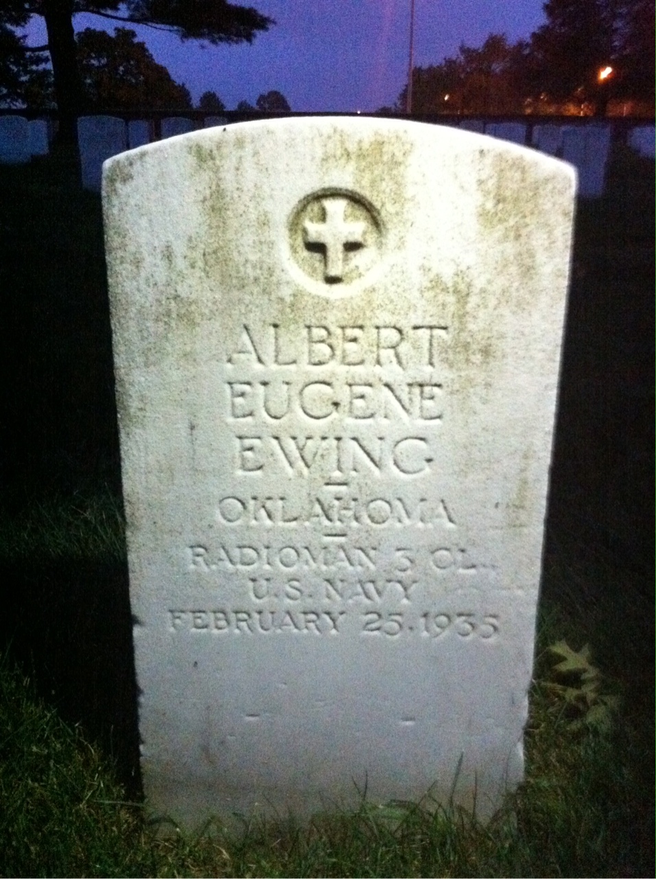 Headstone of Albert Ewing