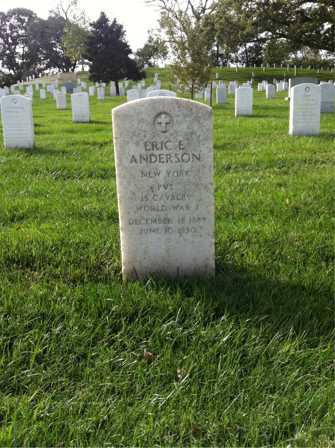 Headstone of Eric Anderson