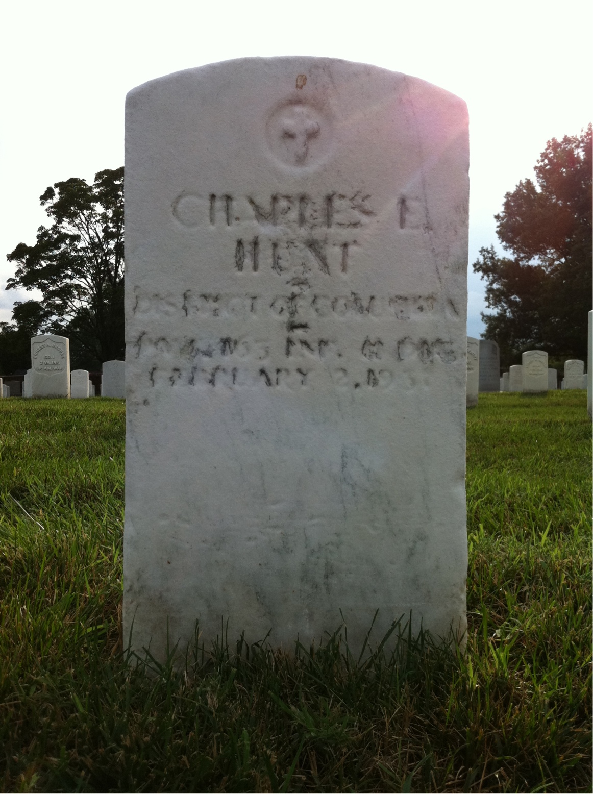 Headstone of Charles Hunt