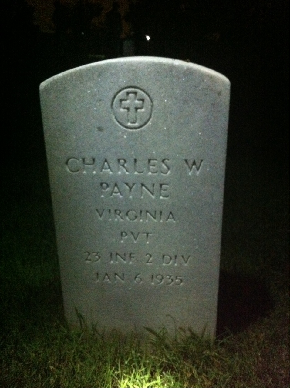 Headstone of Charles Payne