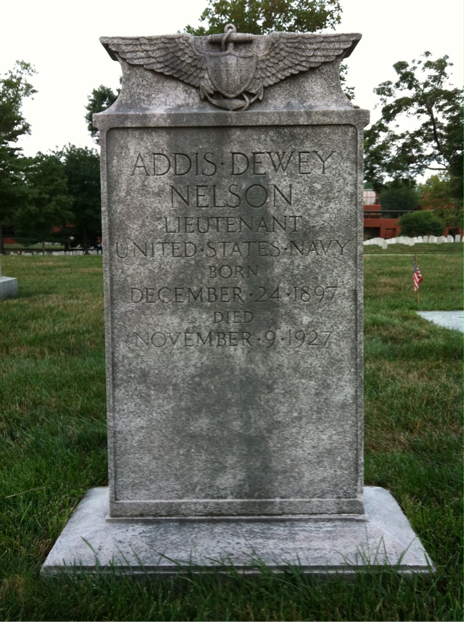 Headstone of Addis Nelson