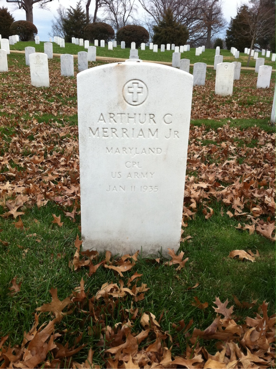 Headstone of Arthur Merriam