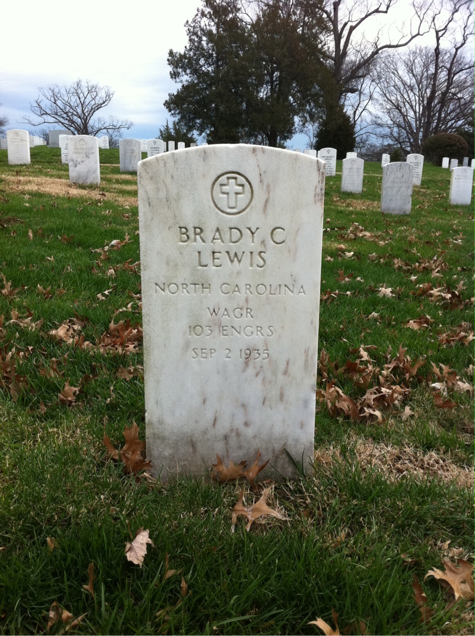 Headstone of Brady Lewis