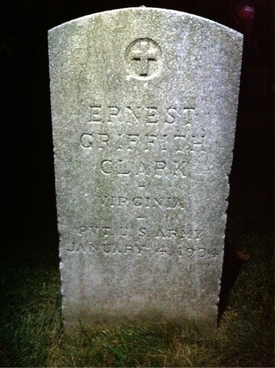Headstone of Ernest Clark